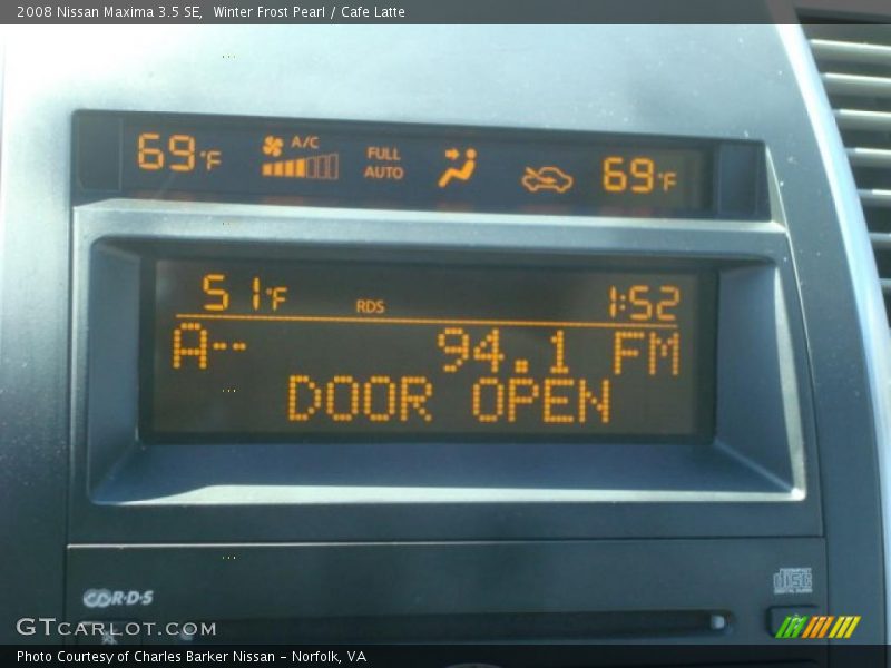Winter Frost Pearl / Cafe Latte 2008 Nissan Maxima 3.5 SE