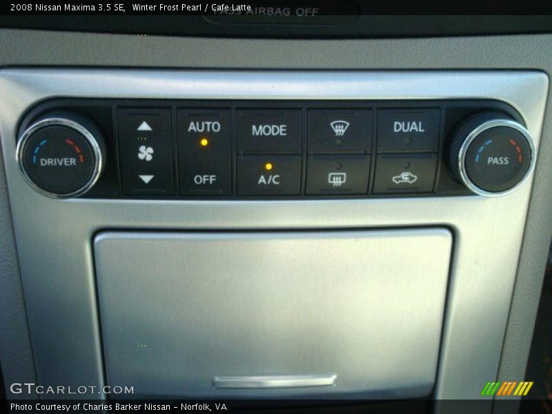 Winter Frost Pearl / Cafe Latte 2008 Nissan Maxima 3.5 SE