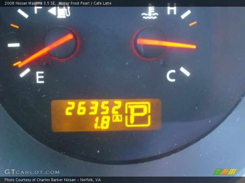 Winter Frost Pearl / Cafe Latte 2008 Nissan Maxima 3.5 SE