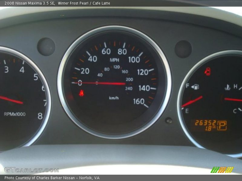 Winter Frost Pearl / Cafe Latte 2008 Nissan Maxima 3.5 SE