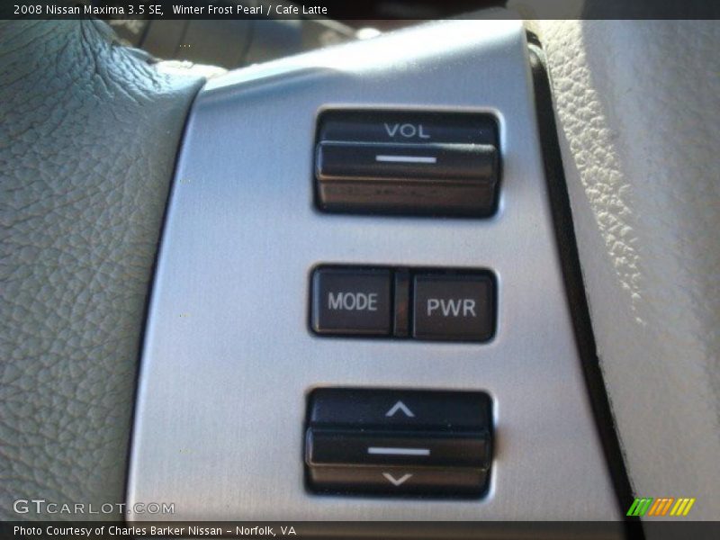 Winter Frost Pearl / Cafe Latte 2008 Nissan Maxima 3.5 SE
