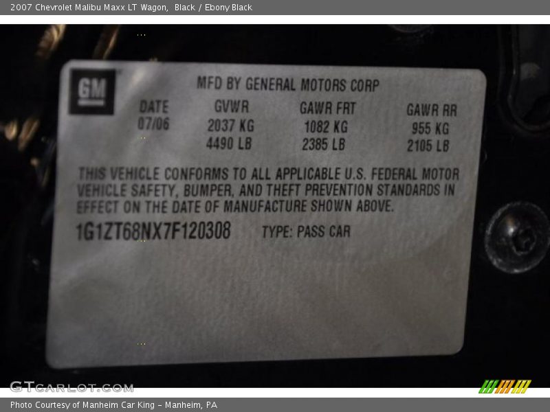 Black / Ebony Black 2007 Chevrolet Malibu Maxx LT Wagon