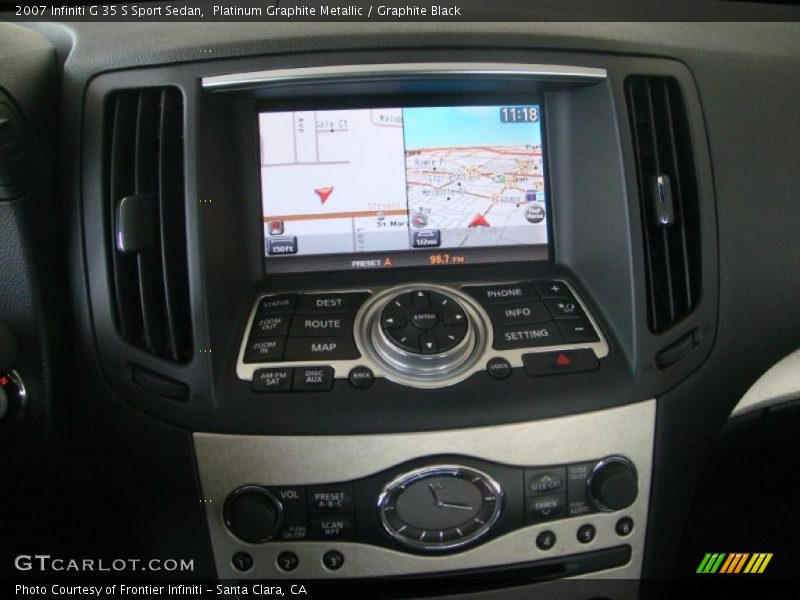 Navigation of 2007 G 35 S Sport Sedan