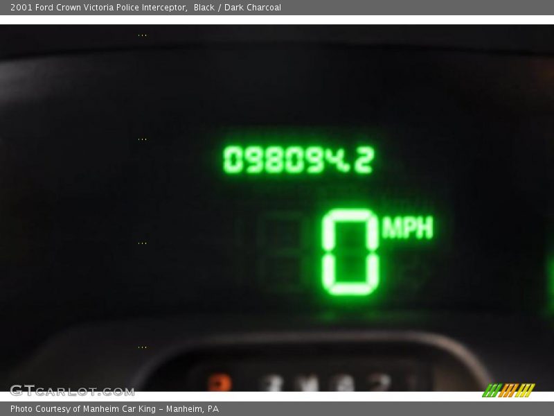Black / Dark Charcoal 2001 Ford Crown Victoria Police Interceptor