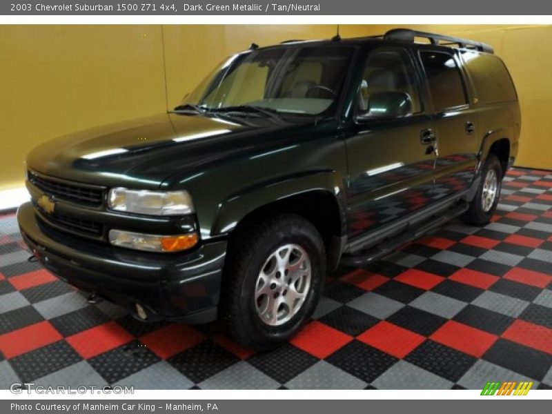 Dark Green Metallic / Tan/Neutral 2003 Chevrolet Suburban 1500 Z71 4x4