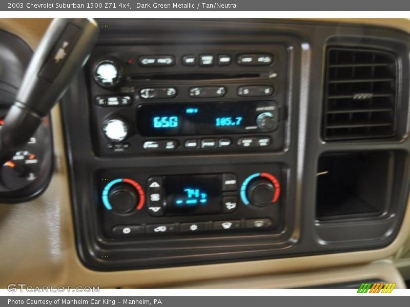 Dark Green Metallic / Tan/Neutral 2003 Chevrolet Suburban 1500 Z71 4x4