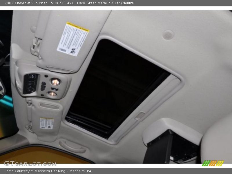 Dark Green Metallic / Tan/Neutral 2003 Chevrolet Suburban 1500 Z71 4x4