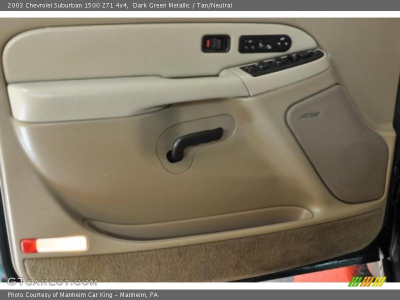 Dark Green Metallic / Tan/Neutral 2003 Chevrolet Suburban 1500 Z71 4x4