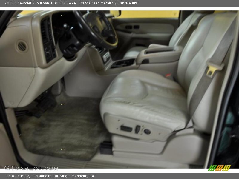 Dark Green Metallic / Tan/Neutral 2003 Chevrolet Suburban 1500 Z71 4x4