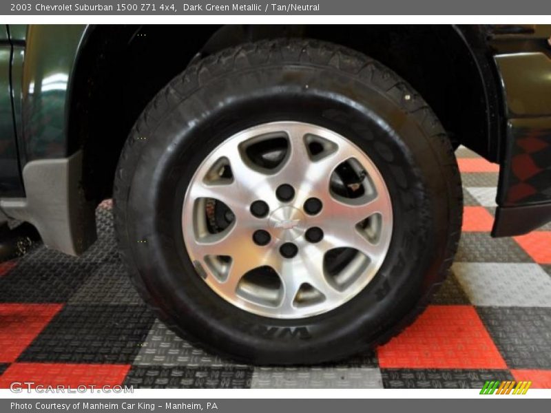 Dark Green Metallic / Tan/Neutral 2003 Chevrolet Suburban 1500 Z71 4x4