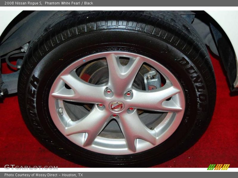 Phantom White Pearl / Black 2008 Nissan Rogue S