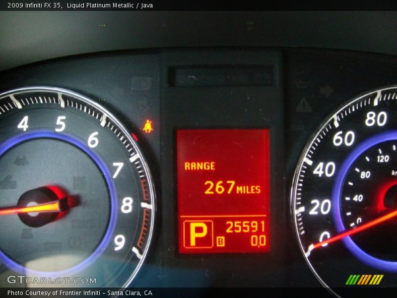 Liquid Platinum Metallic / Java 2009 Infiniti FX 35