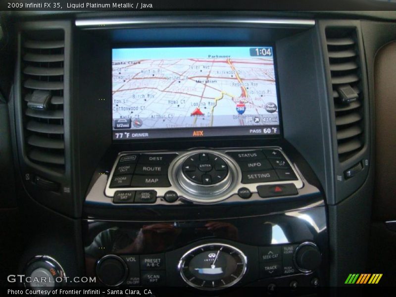 Liquid Platinum Metallic / Java 2009 Infiniti FX 35
