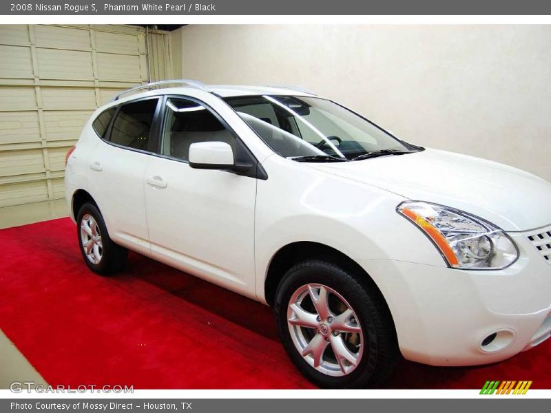 Phantom White Pearl / Black 2008 Nissan Rogue S