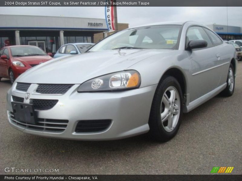 Ice Silver Pearlcoat / Dark Taupe/Medium Taupe 2004 Dodge Stratus SXT Coupe
