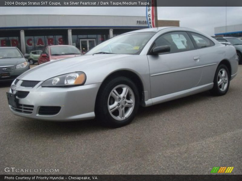 Ice Silver Pearlcoat / Dark Taupe/Medium Taupe 2004 Dodge Stratus SXT Coupe