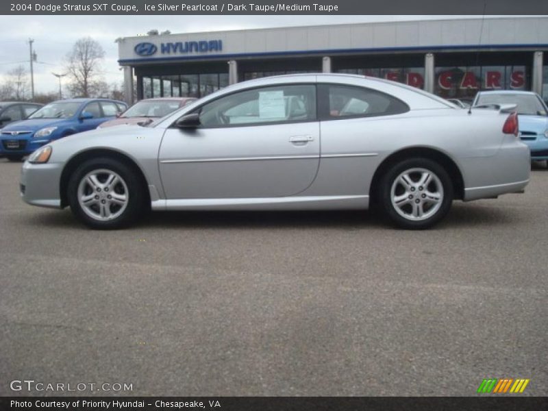 Ice Silver Pearlcoat / Dark Taupe/Medium Taupe 2004 Dodge Stratus SXT Coupe