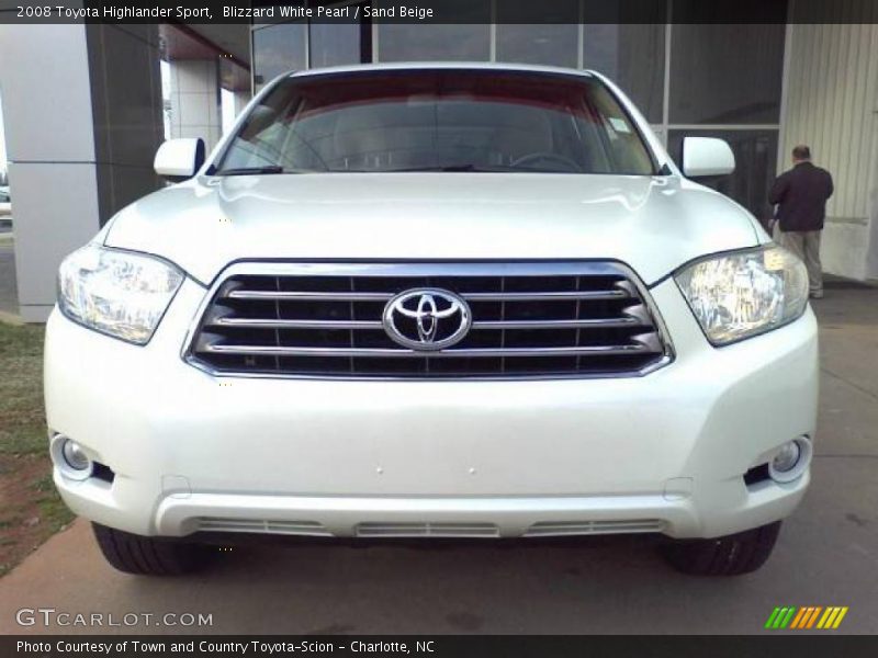 Blizzard White Pearl / Sand Beige 2008 Toyota Highlander Sport