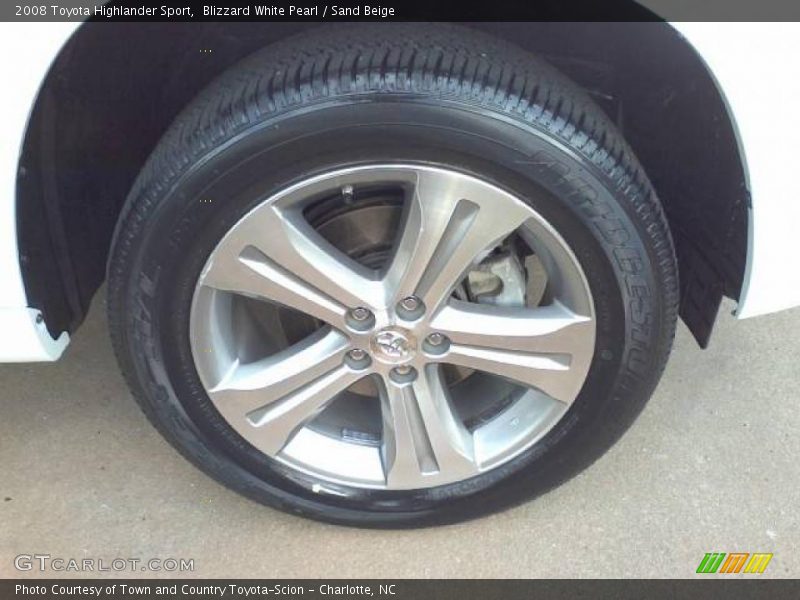 Blizzard White Pearl / Sand Beige 2008 Toyota Highlander Sport