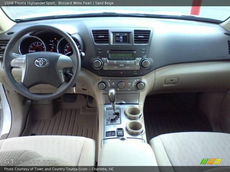 Blizzard White Pearl / Sand Beige 2008 Toyota Highlander Sport