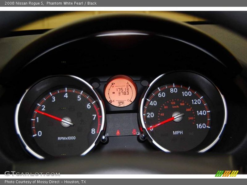 Phantom White Pearl / Black 2008 Nissan Rogue S