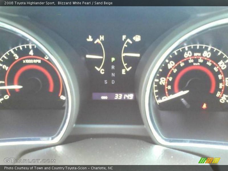 Blizzard White Pearl / Sand Beige 2008 Toyota Highlander Sport