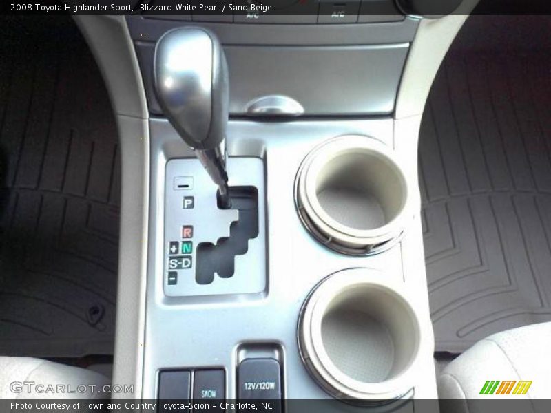Blizzard White Pearl / Sand Beige 2008 Toyota Highlander Sport