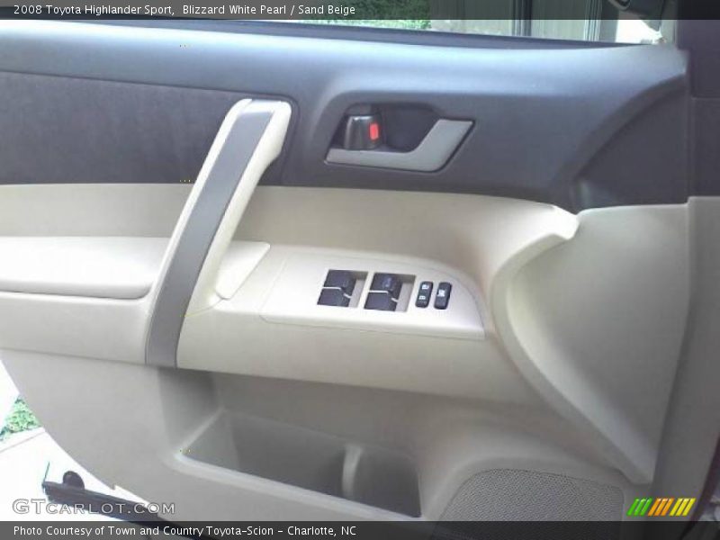 Blizzard White Pearl / Sand Beige 2008 Toyota Highlander Sport