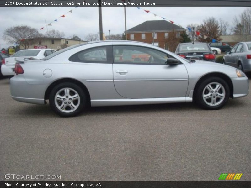 Ice Silver Pearlcoat / Dark Taupe/Medium Taupe 2004 Dodge Stratus SXT Coupe