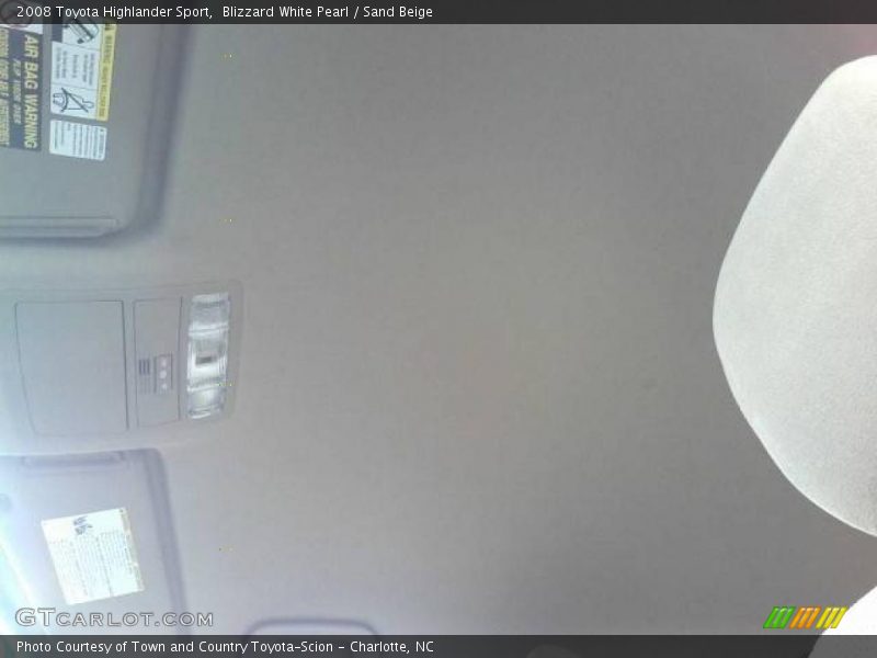 Blizzard White Pearl / Sand Beige 2008 Toyota Highlander Sport
