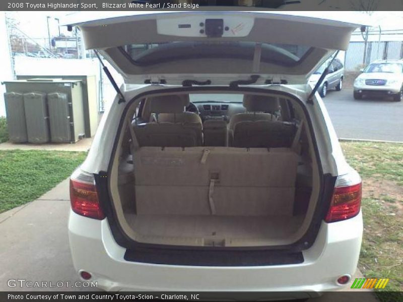 Blizzard White Pearl / Sand Beige 2008 Toyota Highlander Sport
