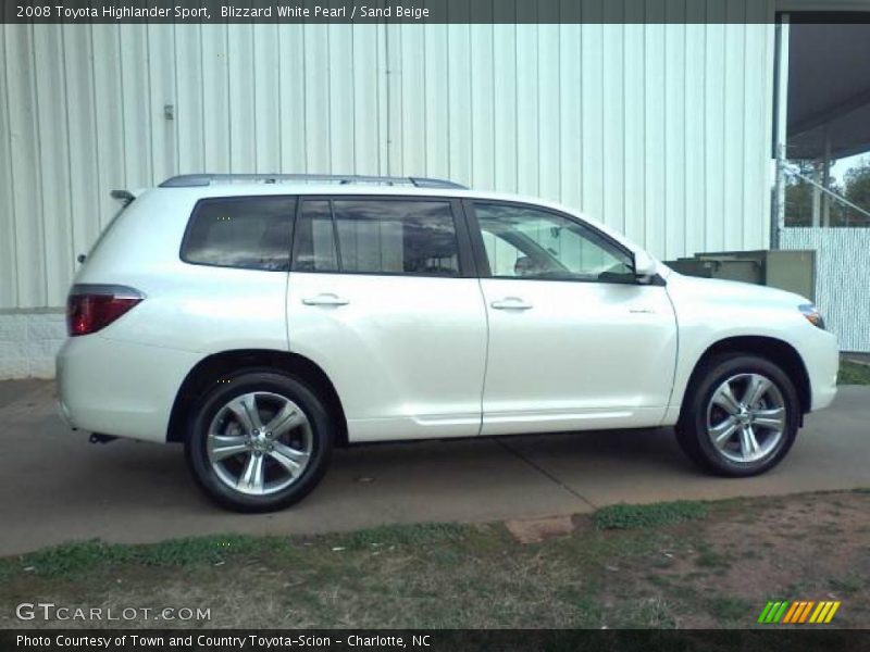 Blizzard White Pearl / Sand Beige 2008 Toyota Highlander Sport