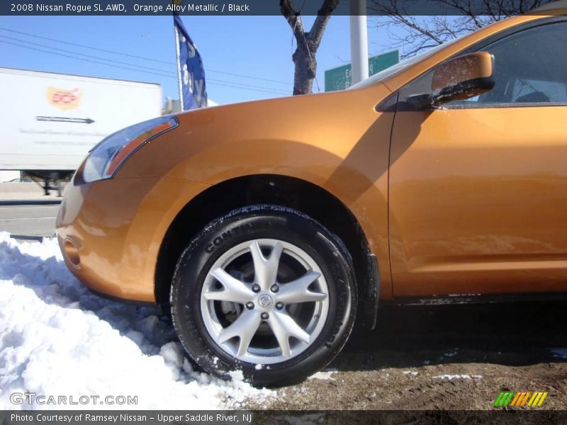 Orange Alloy Metallic / Black 2008 Nissan Rogue SL AWD