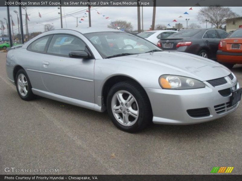 Ice Silver Pearlcoat / Dark Taupe/Medium Taupe 2004 Dodge Stratus SXT Coupe
