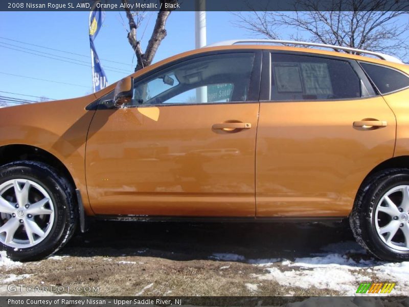 Orange Alloy Metallic / Black 2008 Nissan Rogue SL AWD