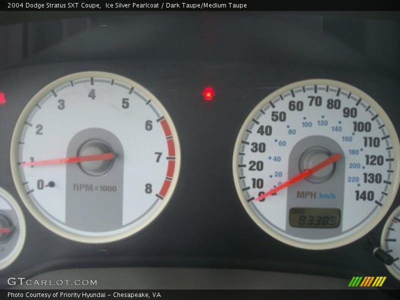Ice Silver Pearlcoat / Dark Taupe/Medium Taupe 2004 Dodge Stratus SXT Coupe