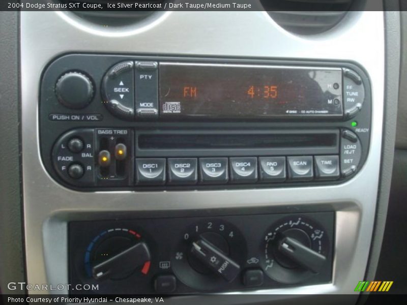 Controls of 2004 Stratus SXT Coupe