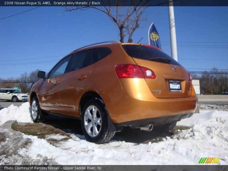 Orange Alloy Metallic / Black 2008 Nissan Rogue SL AWD