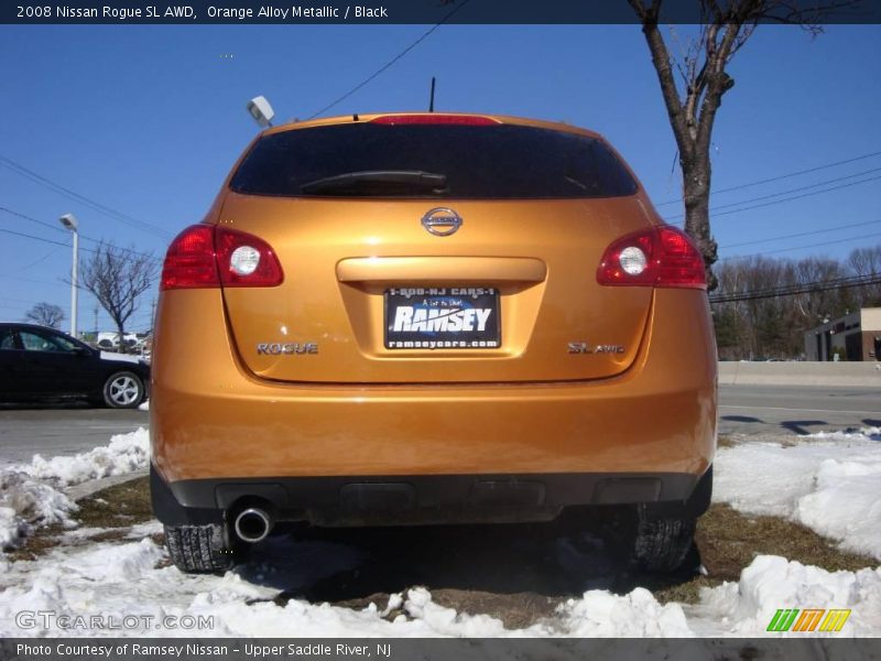 Orange Alloy Metallic / Black 2008 Nissan Rogue SL AWD