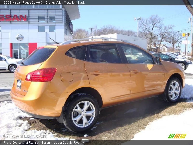 Orange Alloy Metallic / Black 2008 Nissan Rogue SL AWD