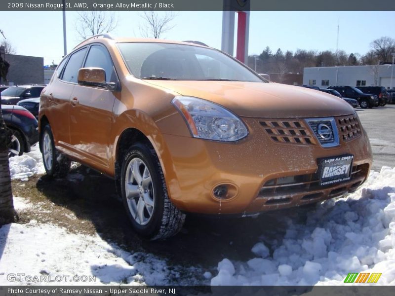 Orange Alloy Metallic / Black 2008 Nissan Rogue SL AWD
