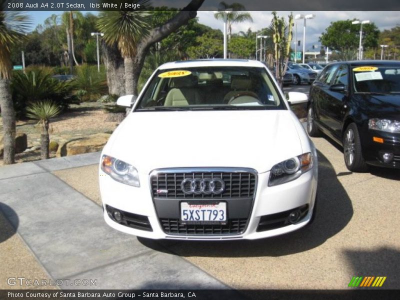 Ibis White / Beige 2008 Audi A4 2.0T Sedan