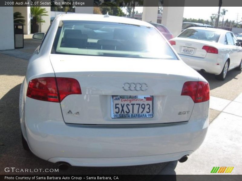 Ibis White / Beige 2008 Audi A4 2.0T Sedan