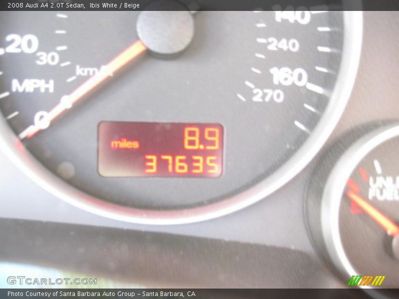 Ibis White / Beige 2008 Audi A4 2.0T Sedan