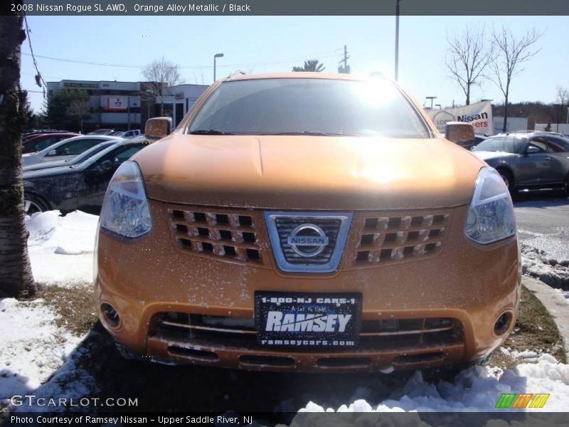 Orange Alloy Metallic / Black 2008 Nissan Rogue SL AWD