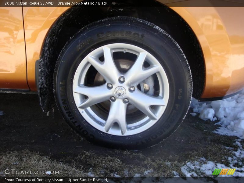 Orange Alloy Metallic / Black 2008 Nissan Rogue SL AWD