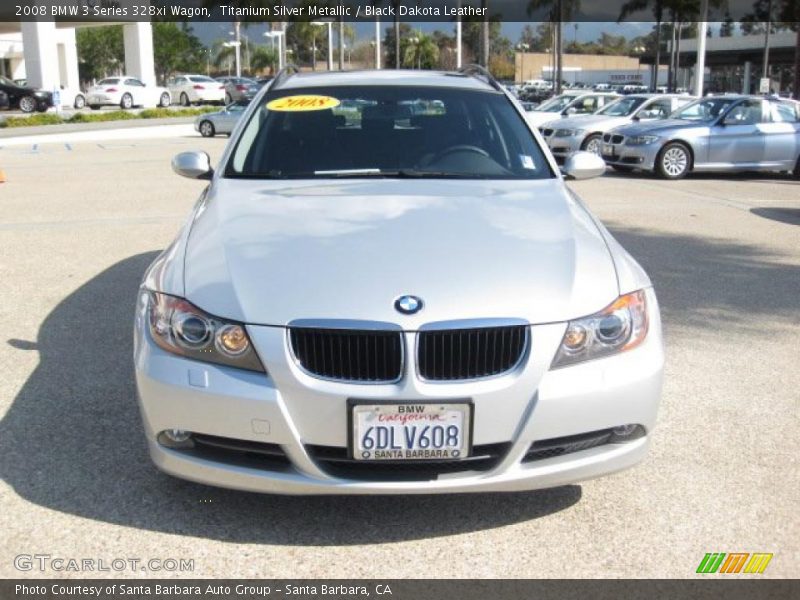 Titanium Silver Metallic / Black Dakota Leather 2008 BMW 3 Series 328xi Wagon