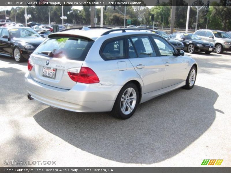 Titanium Silver Metallic / Black Dakota Leather 2008 BMW 3 Series 328xi Wagon