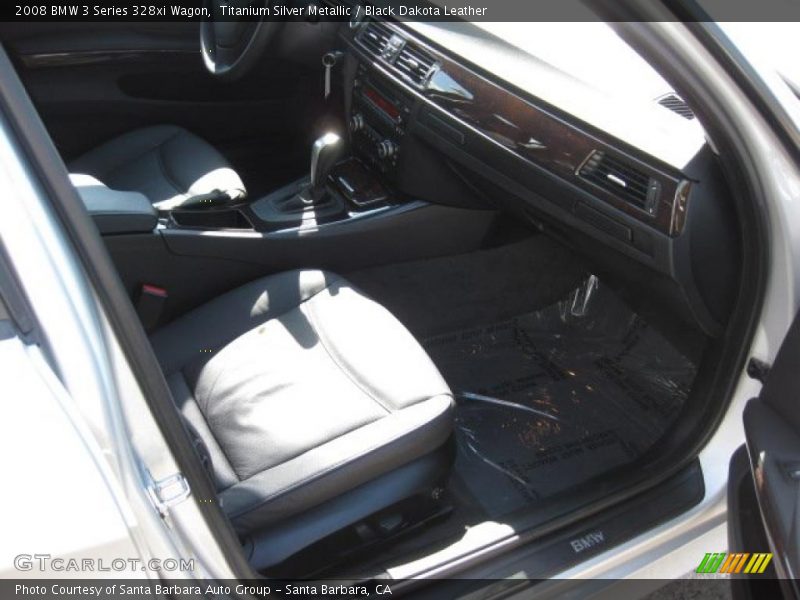 Titanium Silver Metallic / Black Dakota Leather 2008 BMW 3 Series 328xi Wagon