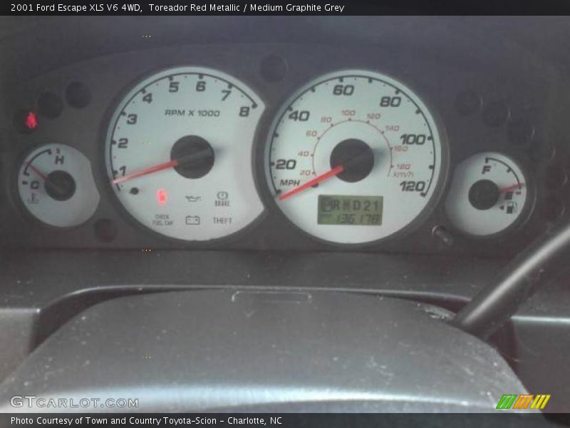 Toreador Red Metallic / Medium Graphite Grey 2001 Ford Escape XLS V6 4WD